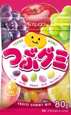 [FD] Kasugai Tsubu Gummy 80G 10 Pack Japan Sweets Candy Snack Apple Peach