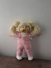 Vintage 1985 Cabbage Patch Kids Girl Blonde Pigtails Blue Eyes Pacifier