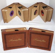Pair of 45 RPM Record Album Holders Binders Index 40 Records 1950's Up