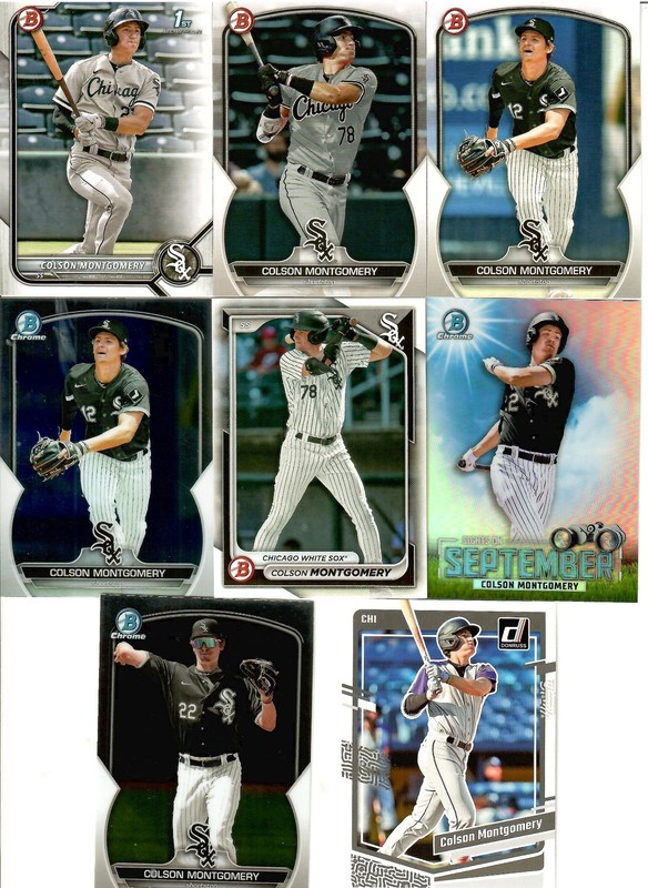 COLSON MONTGOMERY NICE (8) CARD ROOKIE LOT VARIOUS BRANDS SEE SCAN WHITE SOX (C)