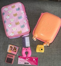Our Generation Doll Travel Luggage Set Passport Ticket Camera Neck Pillow