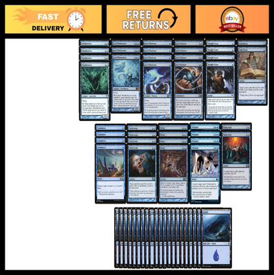 #ad Custom Mono Blue Mill Deck Modern Legal 60 Card MTG Strategy Deck for Magic $66.59