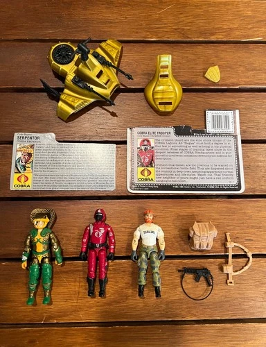 Vintage Gi Joe & Cobra figure parts lot