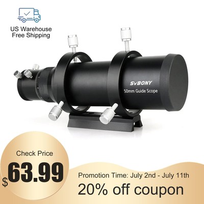 SVBONY SV106 50mm Guide Scope Finderscope Telescope CCD Image Astrophotography