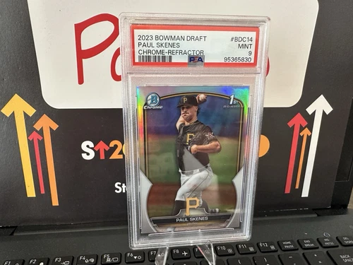 2023 Paul Skenes 1st Bowman Chrome Draft PSA 9 Refractor Rookie RC BDC14
