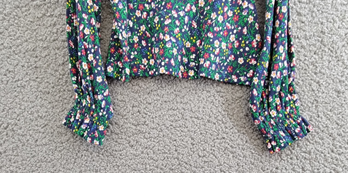 Polo Ralph Lauren Floral Ruffled Top Little Girls 4 Navy Multi Crew Neck L/S - Picture 4 of 17