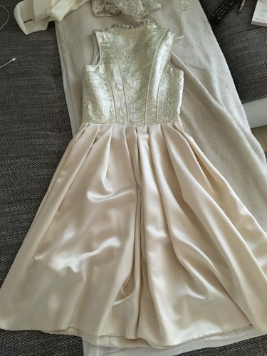 Dirndl beige creme silber gold - Unikat - Schneiderarbeit - Hochzeitsdirndl - Bild 7 von 12