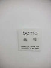 New .925 Sterling Silver Handmade Post Pierced Earring Squirrel Jewelry