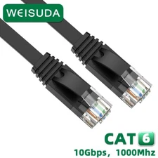 3.28ft CAT6 Ethernet cable High-speed 1Gbps RJ45 Internet LAN cable outdoor