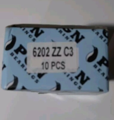 PGN 6202-ZZ C3 Premium Metal Shield Ball Bearing Box Of 10 Lot