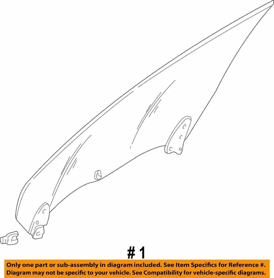 98 99 00 01 02 FORESTER PASSENGER RIGHT FRONT WINDOW DOOR GLASS OEM 3070-107 Foto 4 de 4