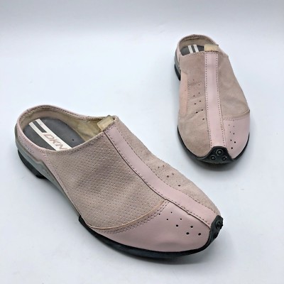 DKNY Tech Slide Men Pink Suede Mule Comfort Shoe Size Pre