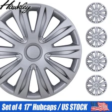 17" Inch Silver Set of 4 Wheel Covers Full Rim Hub Caps fit R17 Tire & Stee Rims