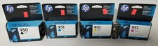 Genuine HP 950 Black - 951 Magenta - Cyan - Yellow Lot of 4 Ink Cartridges