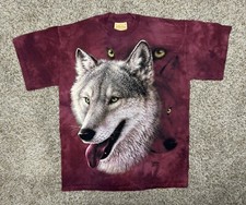 Y2K The Mountain Wolf Nature Shirt Men Size M...