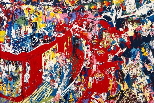 LeRoy Neiman "21 Club Bar" NEU INDIVIDUELL GERAHMT Kunst NYC New York Club Manhattan - Bild 2 von 3