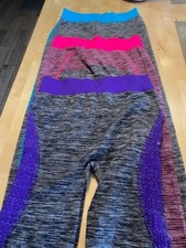 Women's Leggings Pants - Blue - Purple - Pink - Black - Size S/M - 3 total