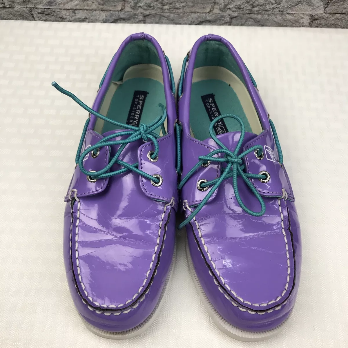 Purple sperry store shoes