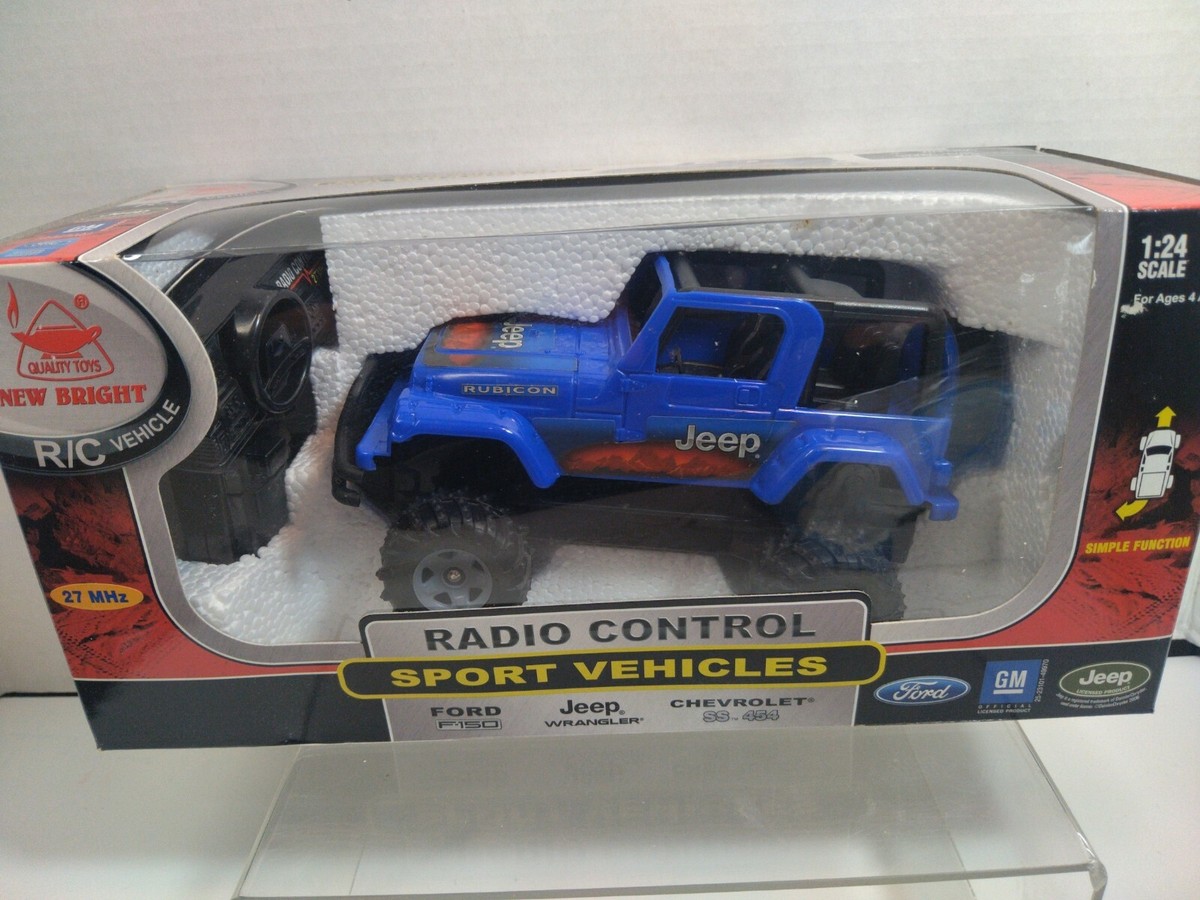 Jeep Rubicon ラジコンカー 青 New Bright 1:24 Blue Rubicon Jeep Vintage (2001), Radio