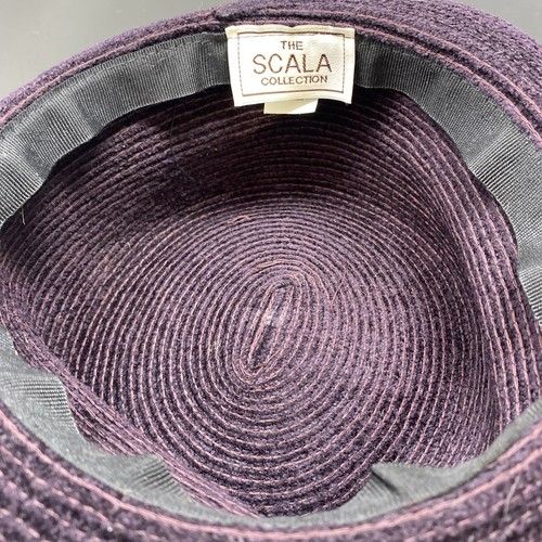 The Scala Collection Chenille Upturn Brim Hat Womens Purple Acrylic. L/XL - Picture 6 of 14