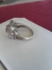 Very Nice $350) 88 diamond silver tear drop ring — photo 4