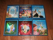 Disney's Tinker Bell set of 6 movies on Blu-ray. 1, 2, 3, 4, 5 and Neverbeast.  