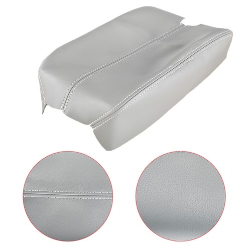 New For 2008-12 Honda Accord Gray Cover Leather Center Console Lid Armrest Trim - Picture 7 of 10