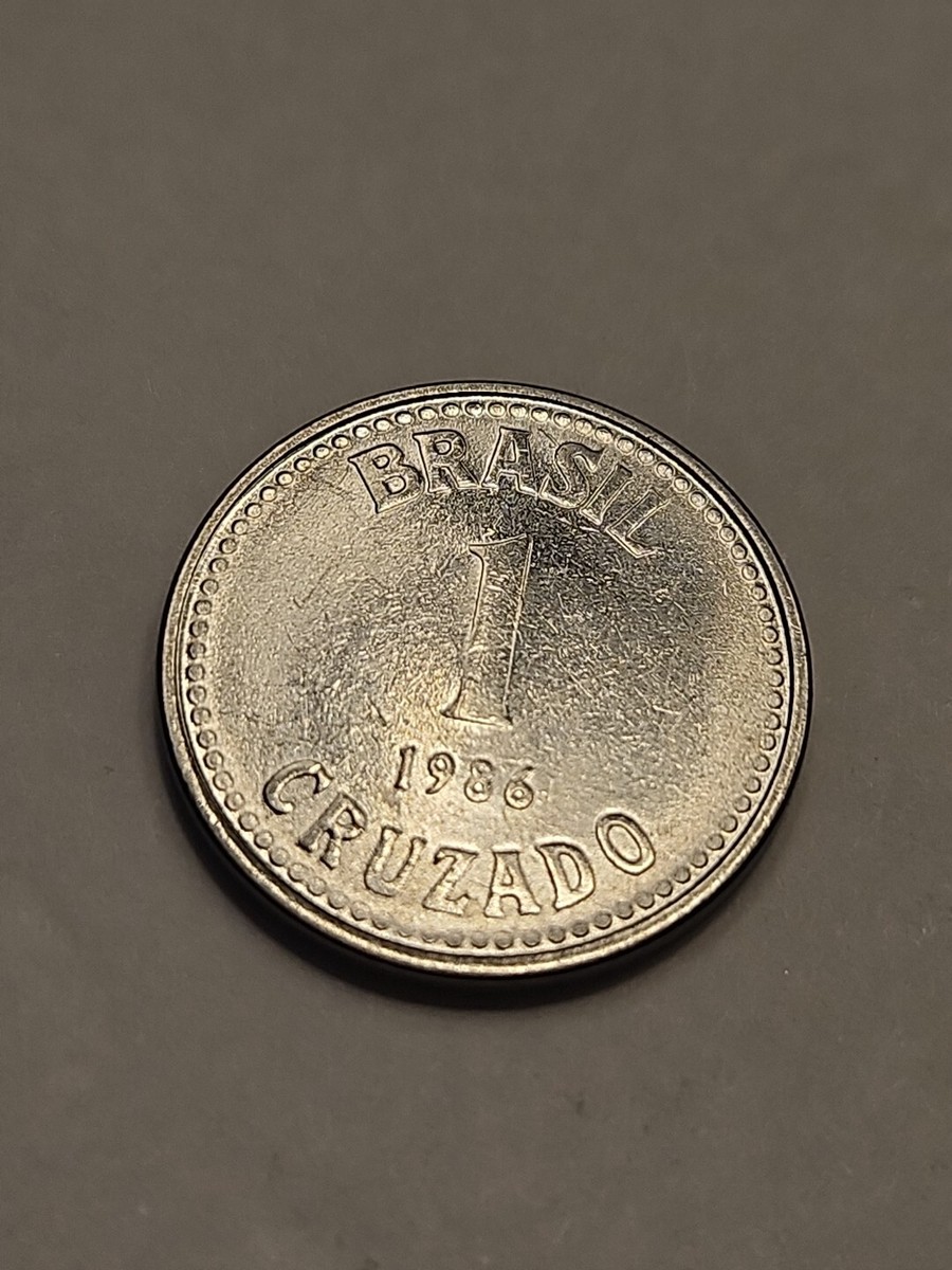 1986 Brazil 1 Cruzado Coin