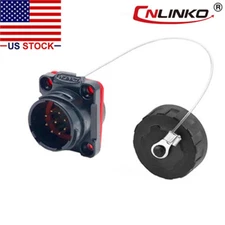 9 Pin Power Signal Industrial Connector Male Socket Outdoor Waterproof IP67 M20
