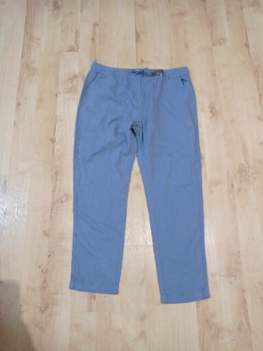 Men’s Easy Linen Rich Slim Fit Trousers Light Blue Size Extra Large image 4