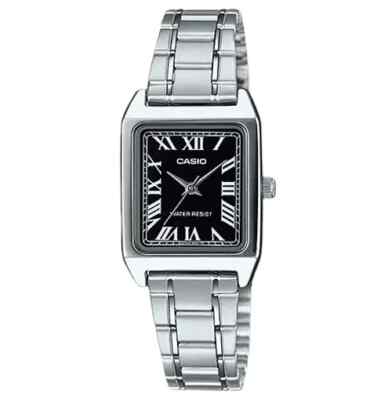 Casio Damen Metall Armbanduhr LTP-V007D-1B - Klassisches schwarzes Zifferblat...