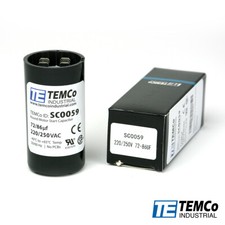TEMCo 72-86 uf/MFD 220-250 VAC volts Round Start Capacitor 50/60 Hz -Lot-1