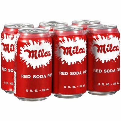 Milca Soda Roja, Red Soda Pop, 12 FL oz (6 PACK)