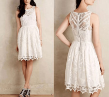 Maeve Anthropologie white dress size 10