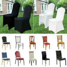 50/100PCS Simply Chair Cover Spandex Stretch Wedding Party Banquet Reception