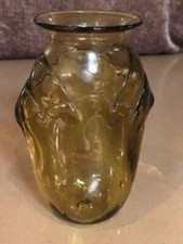 Steven Bradshaw 6'' Layered Shouldered Amber US Art Glass 7/80 Vase