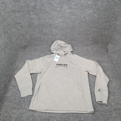 Jordan Sweatshirt Mens Medium Gray Black Pullover Hoodie Sweater