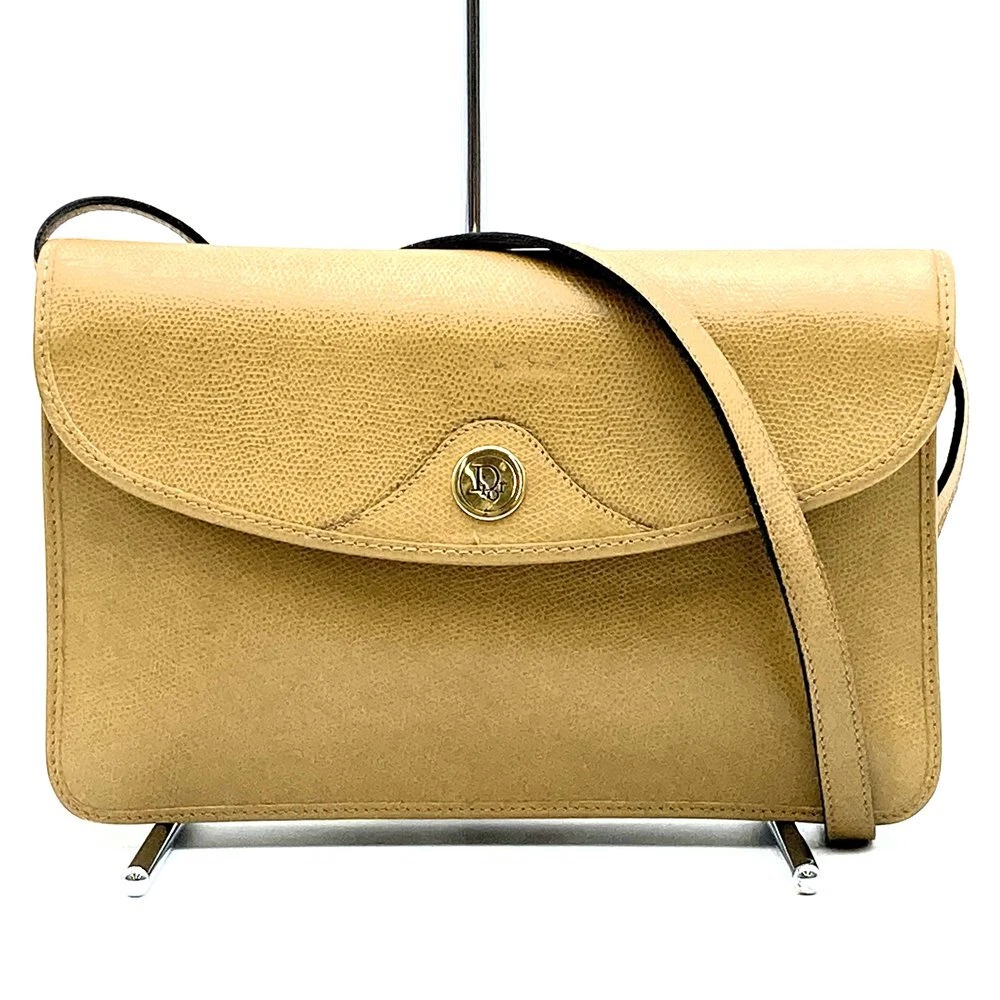 Sac bandoulière Dior cuir beige nid d'abeille vintage