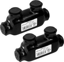 Insulated Multi-Tap Connectors 2/0-6 AWG 2 Port 600V Dual Sided Entry Cable