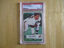 John Sandusky Browns 1954 Bowman Football #28 PSA 5.5 EX+
