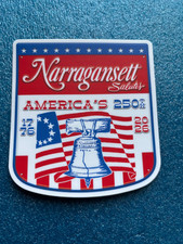 Sharp New Narragansett Beer Salutes America's 250th 1776- 2026 Sticker