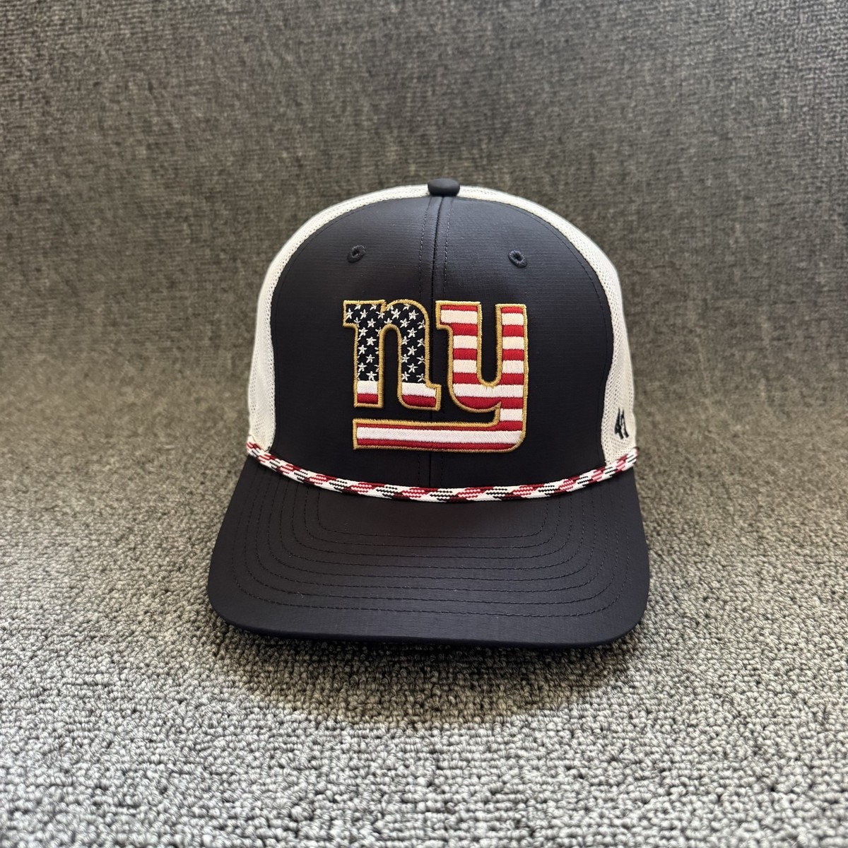 '47 Brand New York Giants Trucker Strapback Navy White OSFA NFL Mesh Back Hat