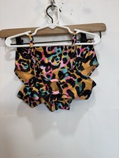 Art Class Girls XS 4/5 Bikini Leopard Print High Waist 2 Piece Swimsuit Set