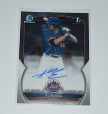 2023 Bowman Draft Chrome AJ Ewing CDA-AE Base Auto 1st Bowman New York Mets
