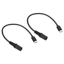 2pcs 7.9" Micro USB to DC Extension Cable Male to Female Extension Power Cords