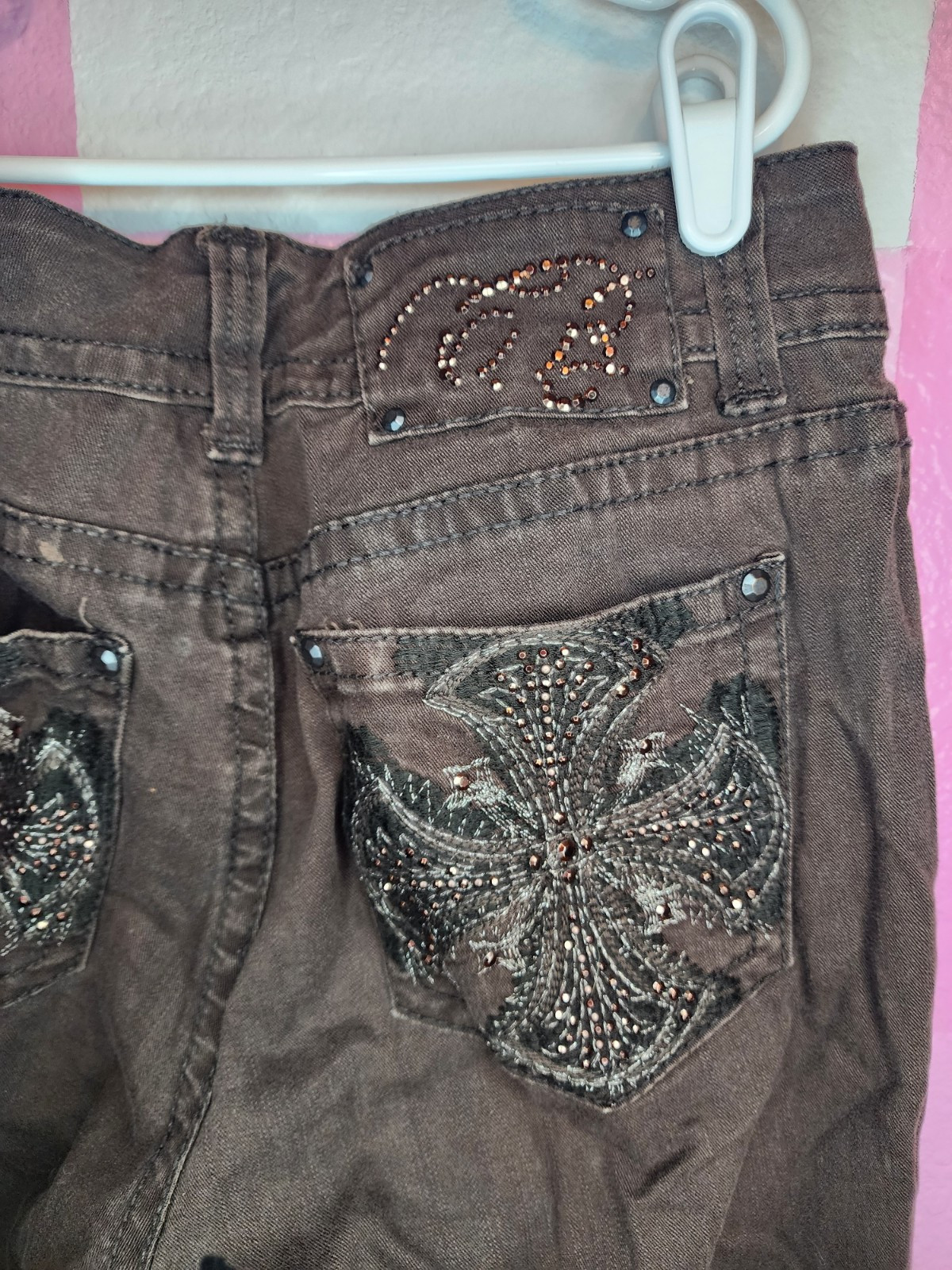 Code Blue Chocolate Brown Embroidered Back Pocket… - image 3