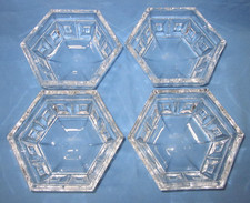 a Set of 4 Rosenthal Crystal DOMUS Pattern Contemporary 5” Bowls