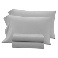4-Piece Sheet Set,,Includes Top Sheet, Fitted Sheet 2 Full Grey