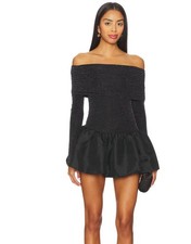 SHOW ME YOUR MUMU CHARLIZE DRESS BLACK SPARKLE WOMENS XL - NEW WITH TAGS
