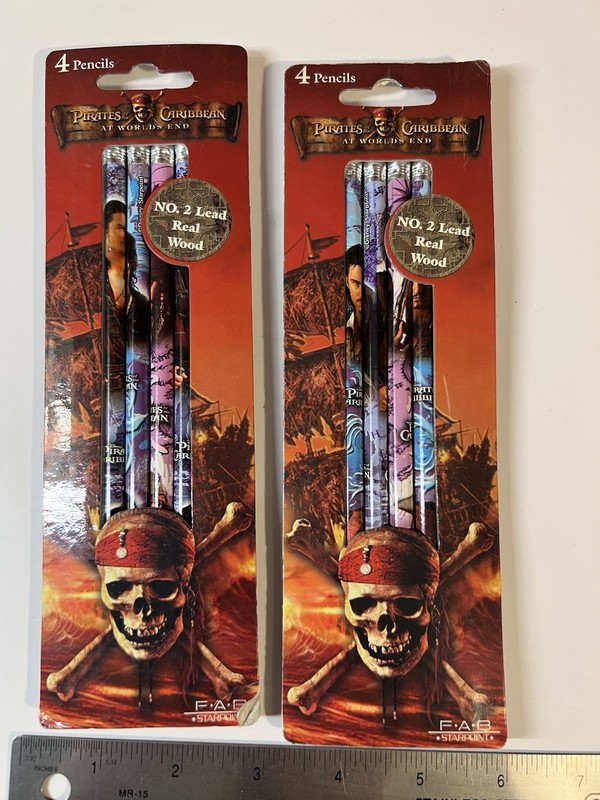 New Old Stock Pirates Of The Caribbean: At World's End Pencils 2007 Lot Of 2